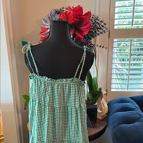 J. Crew Green Gingham Maxi Dress - Picture 4 of 4